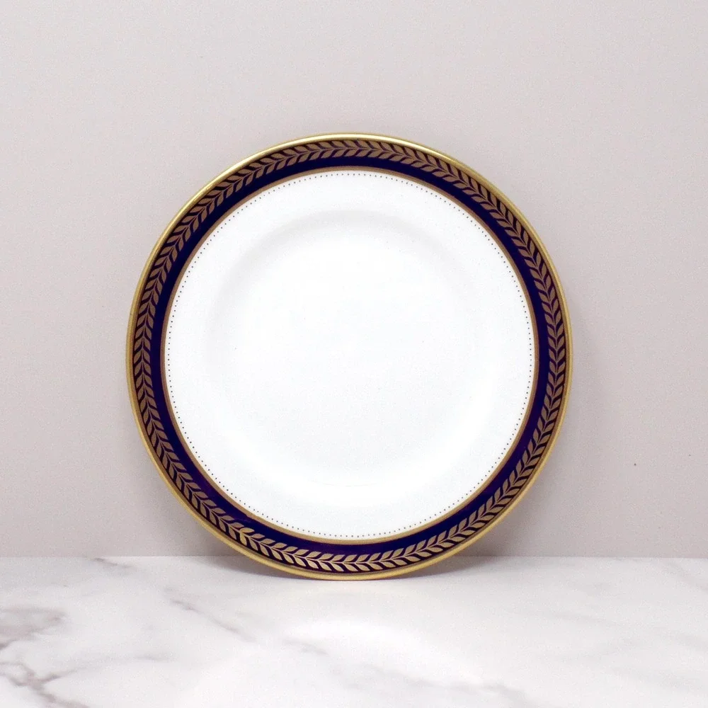 Vintage Coalport Bone China Blue Wheat Bread and Butter Plate